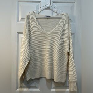 Tommy Bahama Bonita Sequin Ottoman  V-Neck Sweater Size L Nautical Preppy Sexy